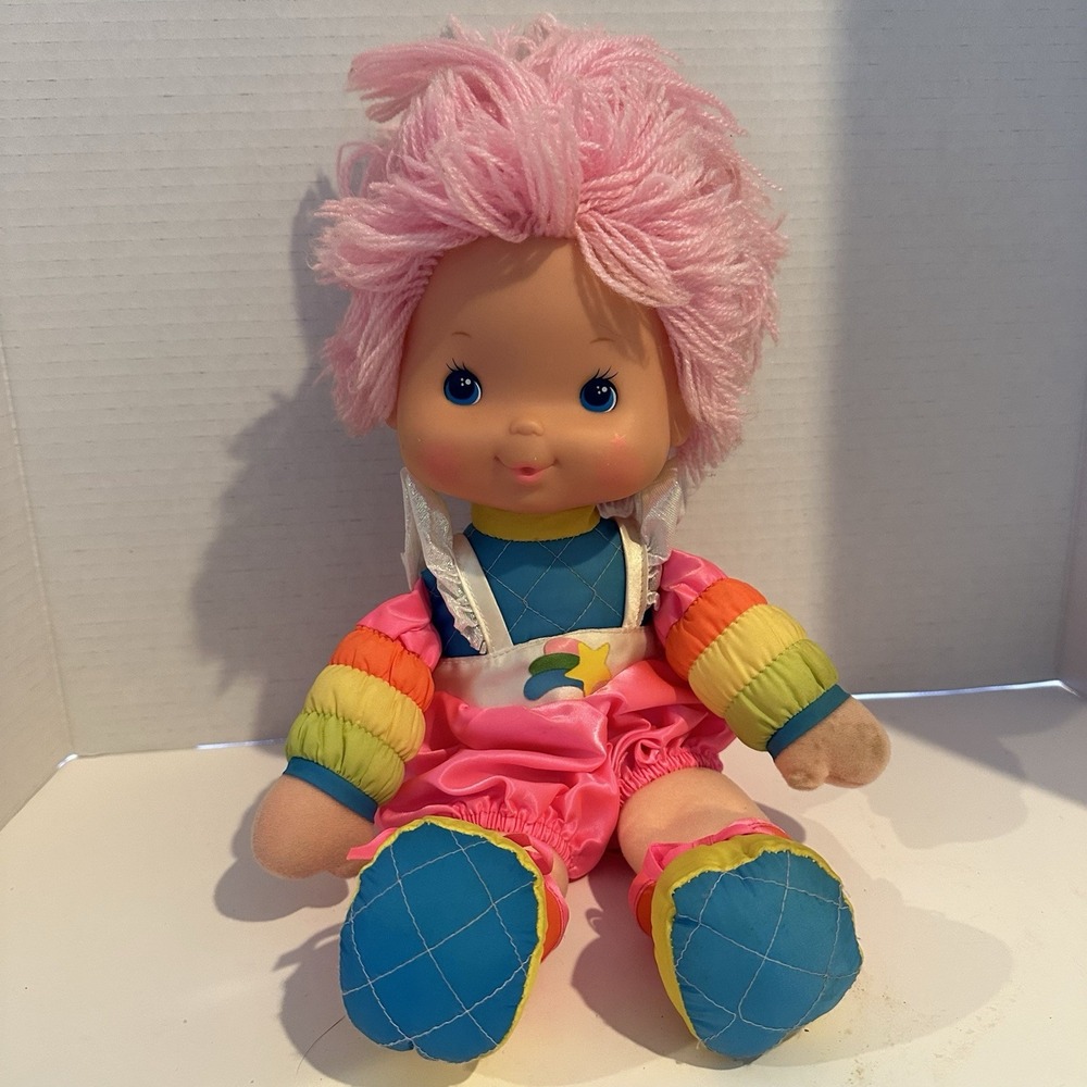 Hallmark Rainbow Brite Doll Tickled‎ Pink Baby, 15" Plush, Vintage 1983